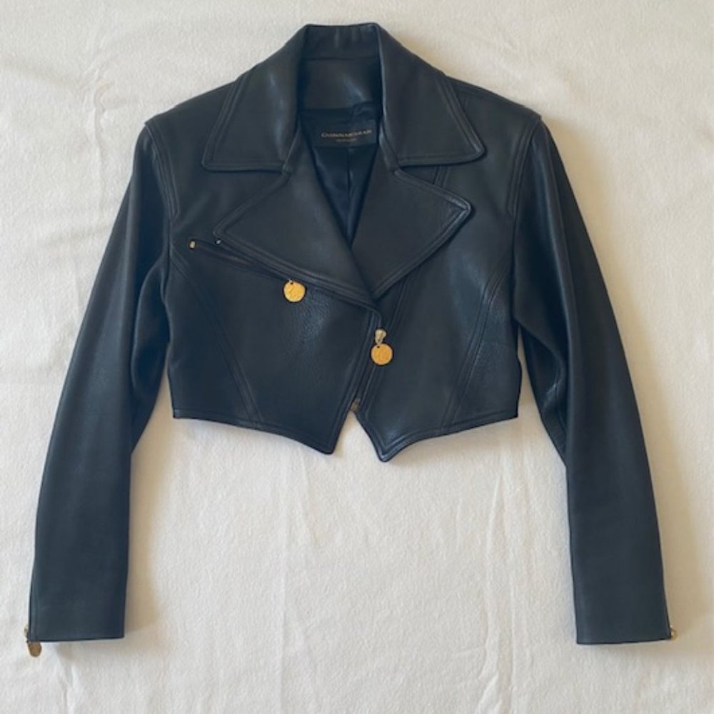 Donna Karan Leather Jacket Size 4 (Vintage)